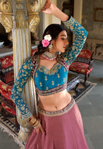 Load image into Gallery viewer, Pink Georgette A Line Lehenga Choli

