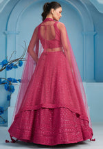 Load image into Gallery viewer, Pink Georgette Circular Lehenga Choli
