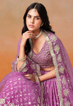 Load image into Gallery viewer, Pink Georgette Circular Lehenga Choli
