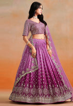 Load image into Gallery viewer, Pink Georgette Circular Lehenga Choli
