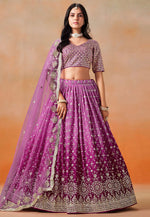 Load image into Gallery viewer, Pink Georgette Circular Lehenga Choli
