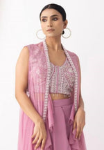 Load image into Gallery viewer, Pink Georgette Dhoti Salwar Kameez
