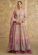 Load image into Gallery viewer, Pink Georgette Indo Western Lehenga Choli
