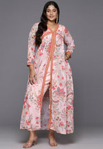Load image into Gallery viewer, Pink Georgette Kurta Set With Pant
