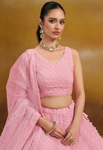 Load image into Gallery viewer, Pink Georgette Lehenga Choli
