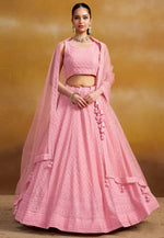 Load image into Gallery viewer, Pink Georgette Lehenga Choli
