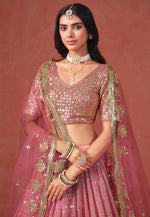 Load image into Gallery viewer, Pink Georgette Lehenga Choli
