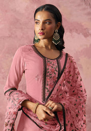 Pink Georgette Readymade Pakistani Suit