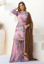 Load image into Gallery viewer, Pink Georgette Readymade Pakistani Suit
