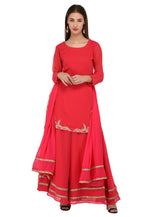 Load image into Gallery viewer, Pink Georgette Readymade Palazzo Suit
