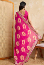 Load image into Gallery viewer, Pink Georgette Saree With Blouse

