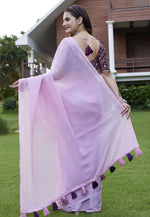 Load image into Gallery viewer, Pink Georgette Saree With Blouse
