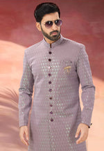 Load image into Gallery viewer, Pink Jacquard Indo Western Sherwani
