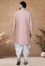 Load image into Gallery viewer, Pink Jacquard Indo Western Suit
