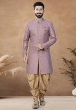 Load image into Gallery viewer, Pink Jacquard Indo Western Suit
