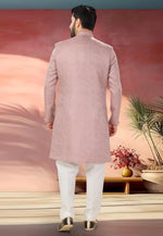 Load image into Gallery viewer, Pink Jacquard Indo Western Suit

