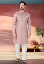 Load image into Gallery viewer, Pink Jacquard Indo Western Suit
