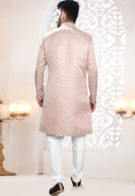 Load image into Gallery viewer, Pink Jacquard Indo Western Suit
