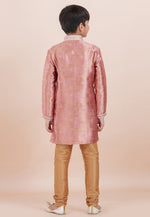 Load image into Gallery viewer, Pink Jacquard Silk Kids Kurta Pajama
