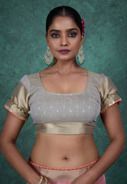 Pink Linen Saree With Blouse