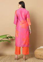 Load image into Gallery viewer, Pink Muslin Kurta Set With Palazzo
