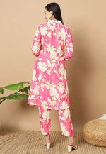 Load image into Gallery viewer, Pink Muslin Kurta Set With Pent
