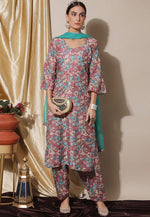 Load image into Gallery viewer, Pink Muslin Pant Style Suit
