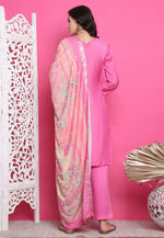 Load image into Gallery viewer, Pink Muslin Pant Style Suit
