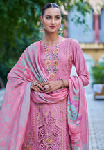 Load image into Gallery viewer, Pink Muslin Pant Style Suit
