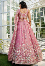 Load image into Gallery viewer, Pink Net A Line Lehenga Choli
