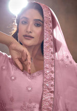 Load image into Gallery viewer, Pink Net Circular Lehenga Choli
