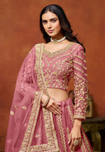 Load image into Gallery viewer, Pink Net Circular Lehenga Choli

