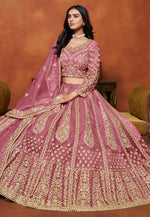 Load image into Gallery viewer, Pink Net Circular Lehenga Choli
