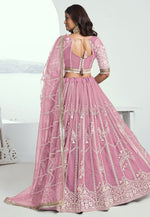 Load image into Gallery viewer, Pink Net Circular Lehenga Choli
