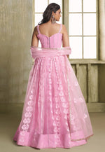 Load image into Gallery viewer, Pink Net Circular Lehenga Choli
