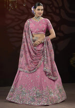Load image into Gallery viewer, Pink Net Lehenga Choli
