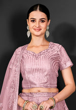Load image into Gallery viewer, Pink Net Lehenga Choli
