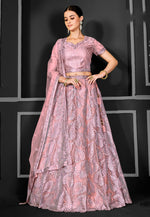 Load image into Gallery viewer, Pink Net Lehenga Choli
