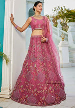 Load image into Gallery viewer, Pink Net Lehenga Choli
