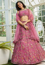Load image into Gallery viewer, Pink Net Lehenga Choli
