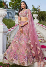 Load image into Gallery viewer, Pink Net Lehenga Choli
