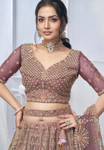 Load image into Gallery viewer, Pink Net Lehenga Choli For Wedding
