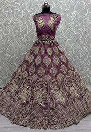 Pink Net Net Wedding Lehenga Choli