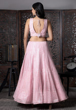 Load image into Gallery viewer, Pink Net Readymade A Line Lehenga Choli
