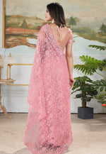 Load image into Gallery viewer, Pink Net Saree With Blouse
