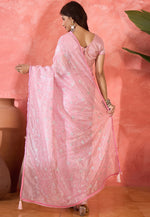 Load image into Gallery viewer, Pink Net Saree With Blouse
