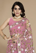 Load image into Gallery viewer, Pink Net Saree With Blouse
