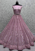 Load image into Gallery viewer, Pink Net Wedding Lehenga Choli
