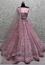 Load image into Gallery viewer, Pink Net Wedding Lehenga Choli
