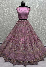 Load image into Gallery viewer, Pink Net Wedding Lehenga Choli
